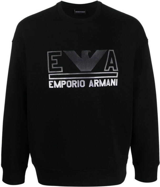 Emporio Armani Sweater met logoprint Zwart