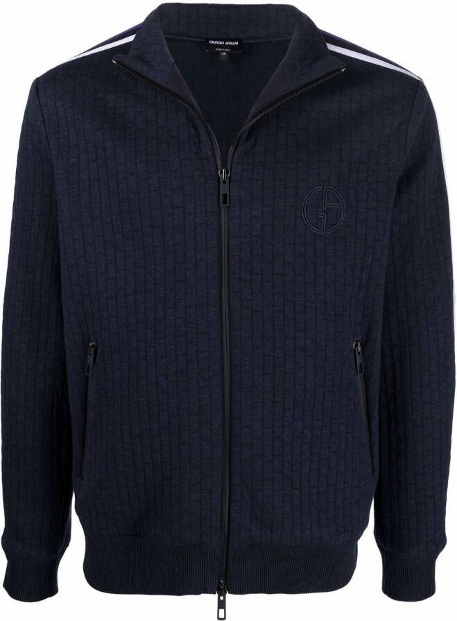 Giorgio Armani Sweater met streepdetail Blauw