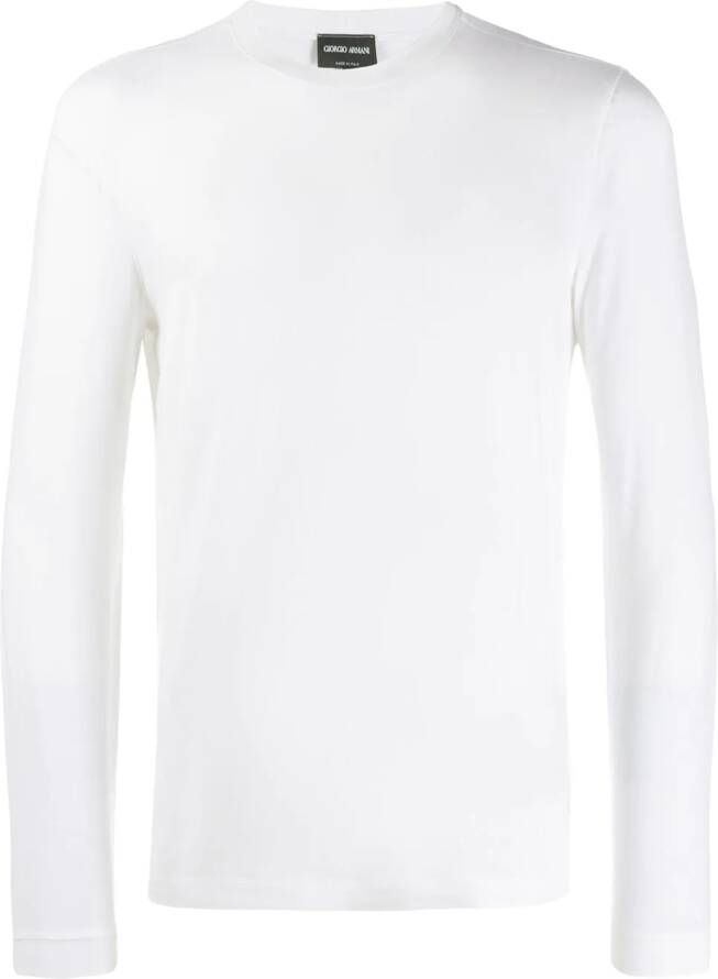 Giorgio Armani T-shirt met lange mouwen Wit