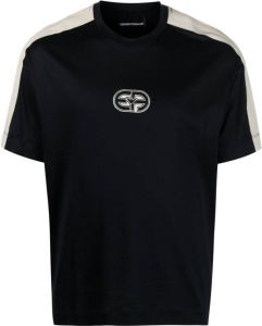 Giorgio Armani T-shirt met logopatch Blauw