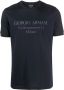 Giorgio Armani T-shirt met logoprint Blauw - Thumbnail 1