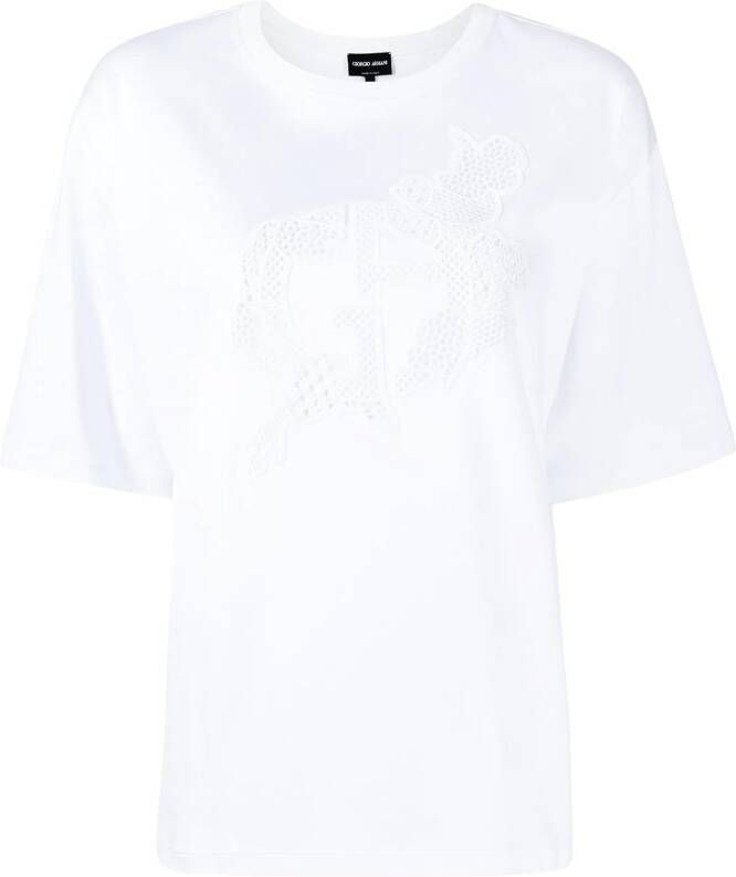 Giorgio Armani T-shirt met logoprint Wit