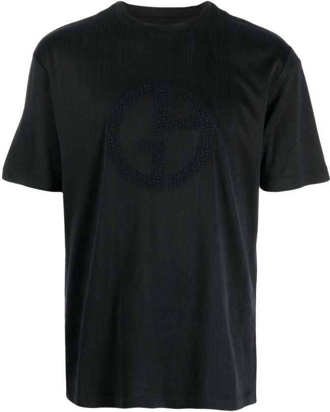 Giorgio Armani T-shirt met logoprint Zwart