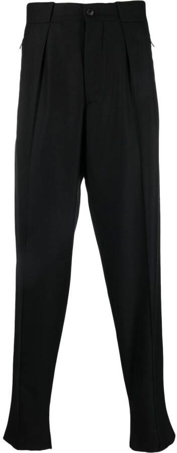 Giorgio Armani Pantalon met toelopende pijpen Zwart