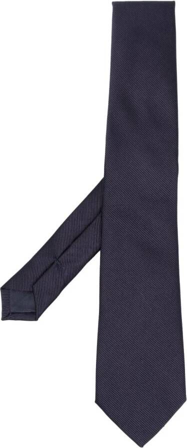 Giorgio Armani Stropdas met textuur Blauw