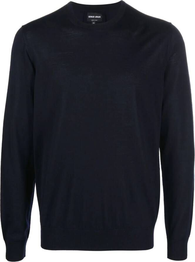 Giorgio Armani Trui met ronde hals Blauw