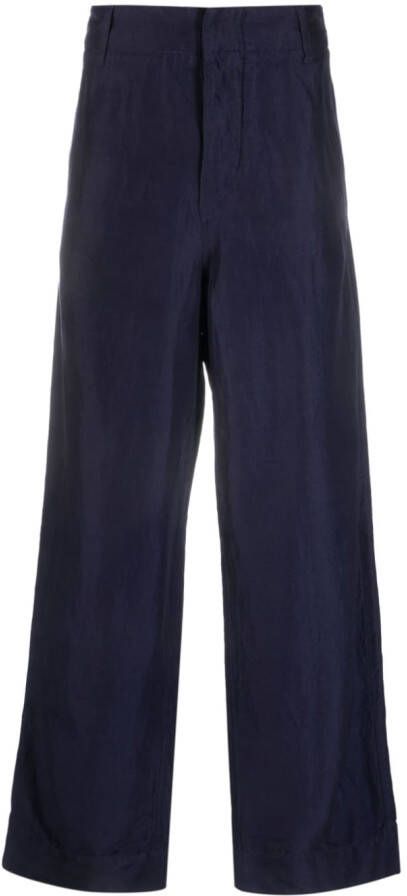 Giorgio Armani Broek met wijde pijpen Blauw