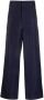 Giorgio Armani Broek met wijde pijpen Blauw - Thumbnail 1