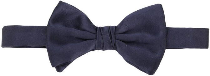 Giorgio Armani Zijden vlinderdas Blauw