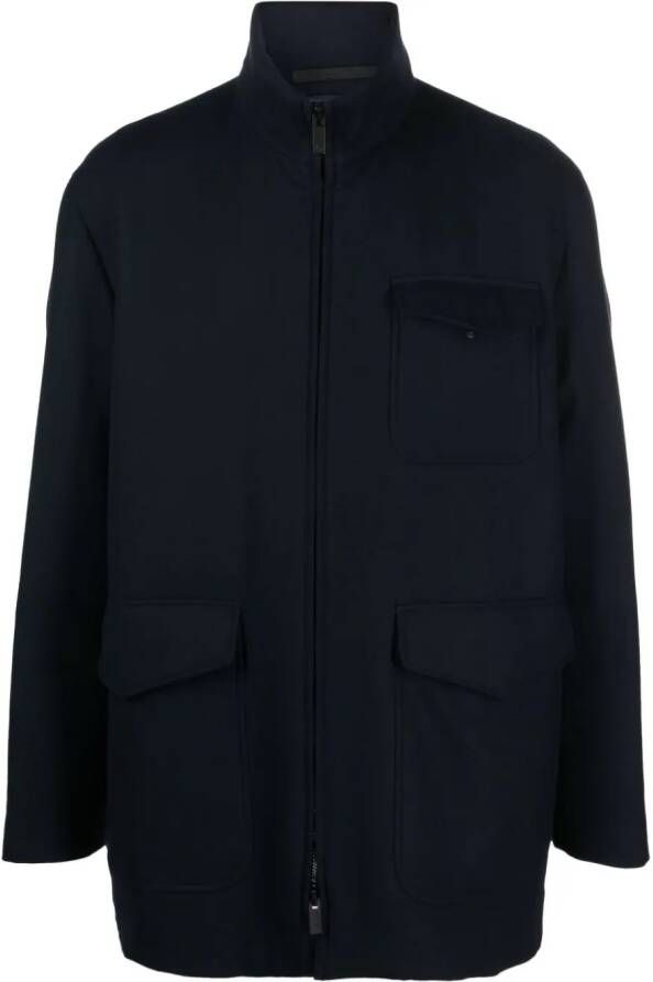Giorgio Armani Jas van scheerwol Blauw