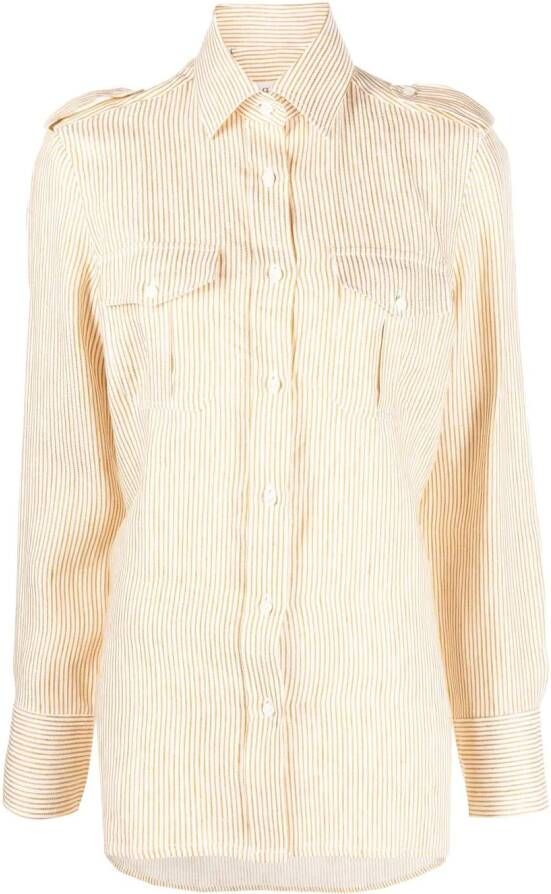 Giuliva Heritage Gestreepte blouse Geel