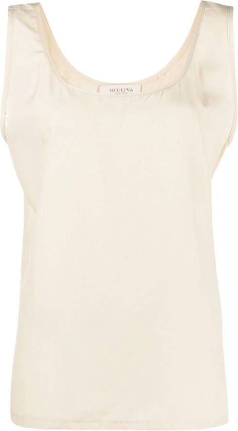 Giuliva Heritage Mouwloze blouse Beige