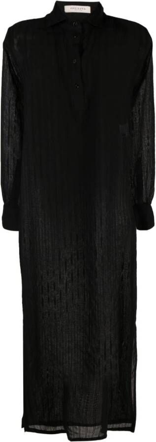 Giuliva Heritage Gestreepte blousejurk Zwart