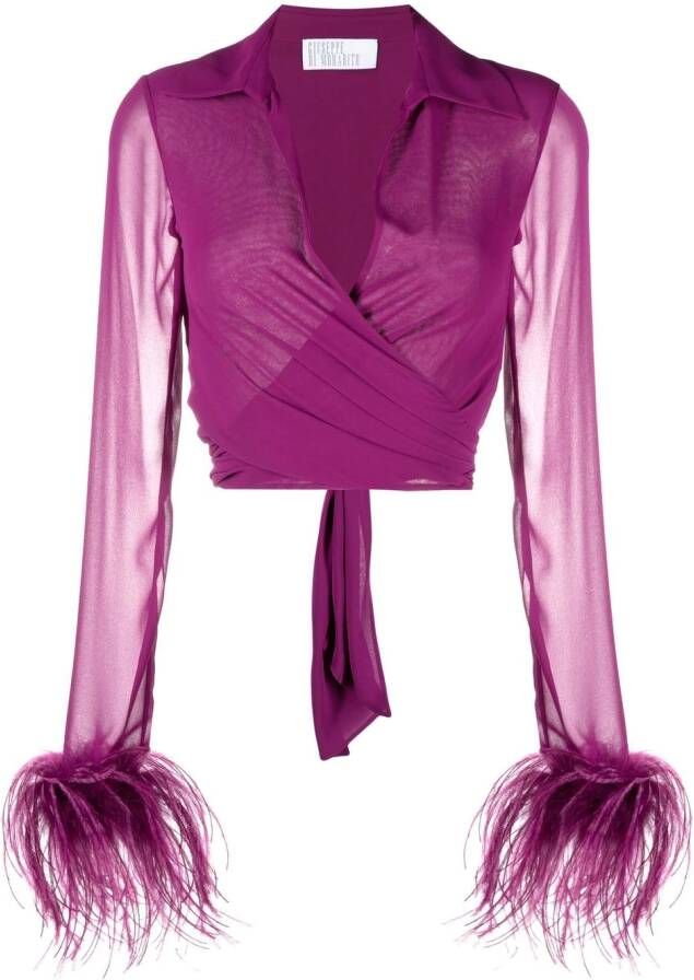 Giuseppe Di Morabito Cropped blouse Paars