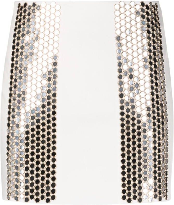 Giuseppe Di Morabito Mini-rok verfraaid met studs Wit