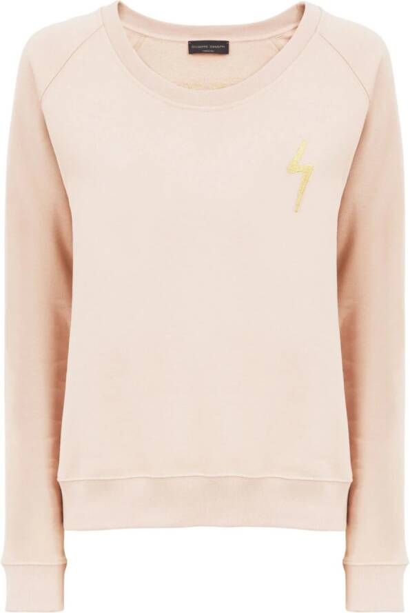 Giuseppe Zanotti Sweater met geborduurd logo Beige