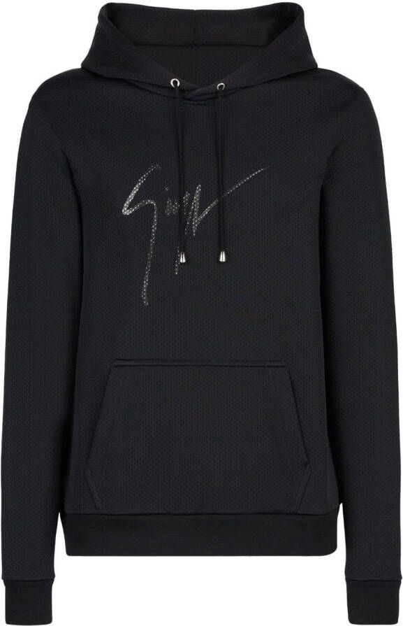 Giuseppe Zanotti Hoodie met logoprint Zwart