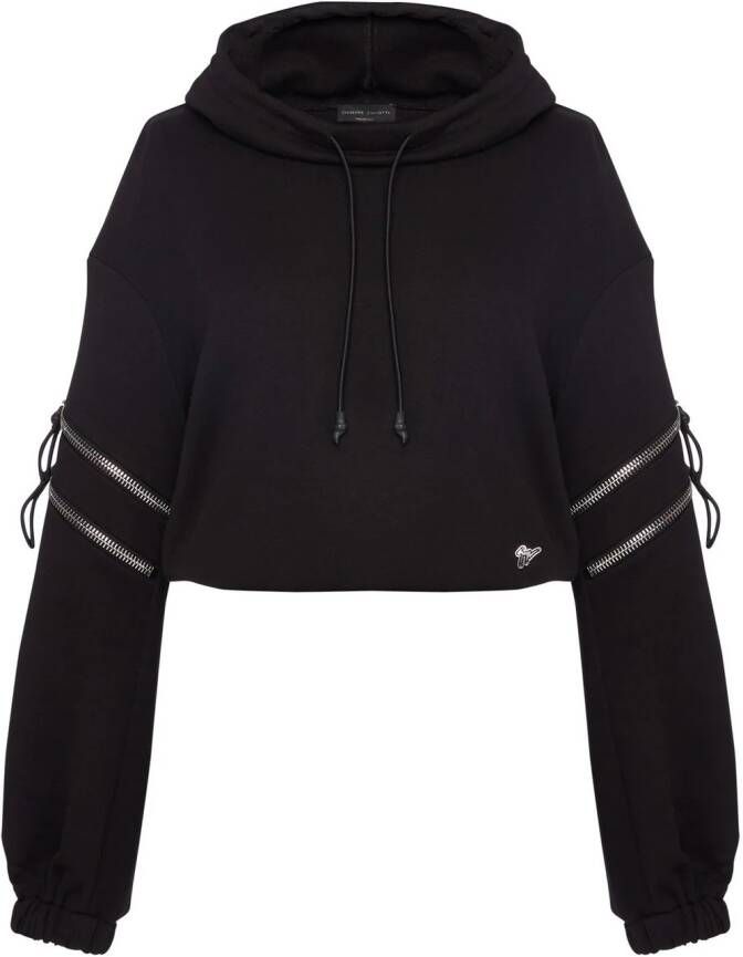 Giuseppe Zanotti Hoodie met rits Zwart