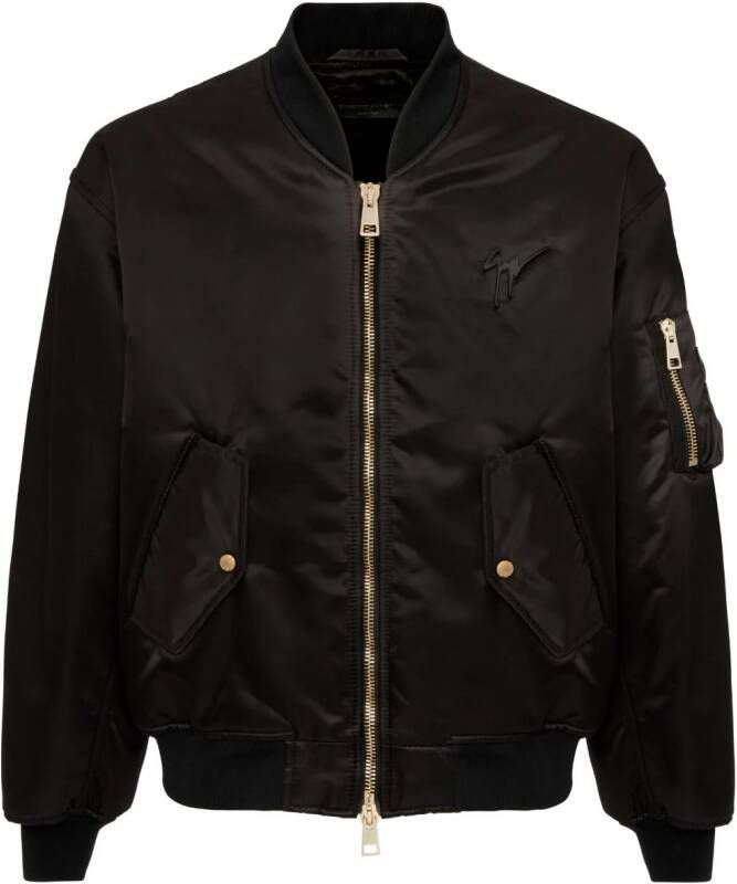 Giuseppe Zanotti Jack met geborduurd logo Zwart