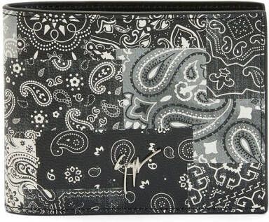 Giuseppe Zanotti Portemonnee met paisley-print Zwart