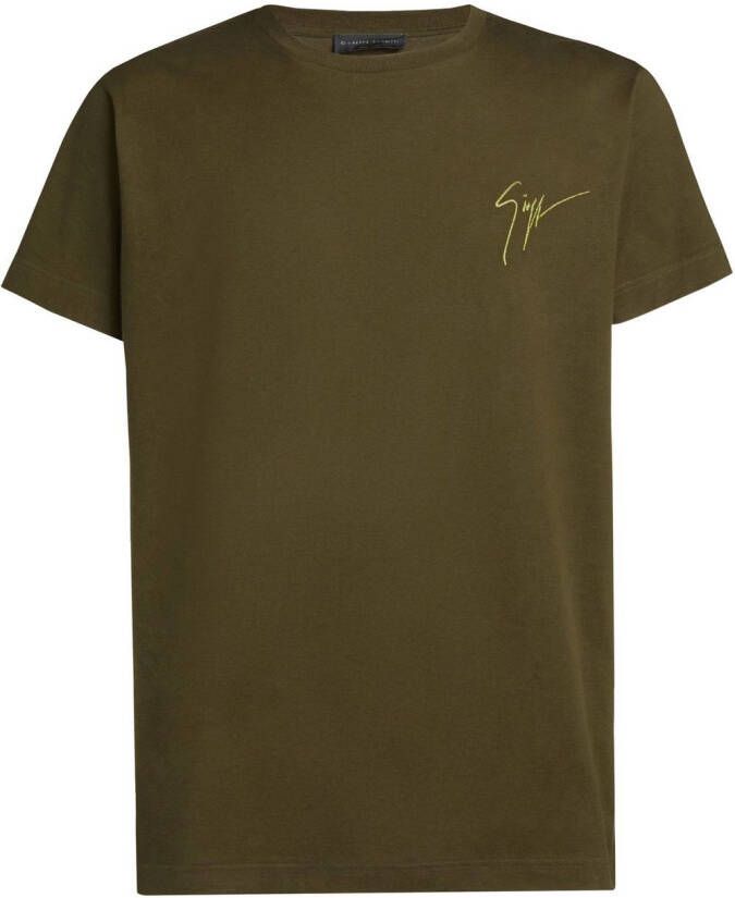 Giuseppe Zanotti T-shirt met print Groen