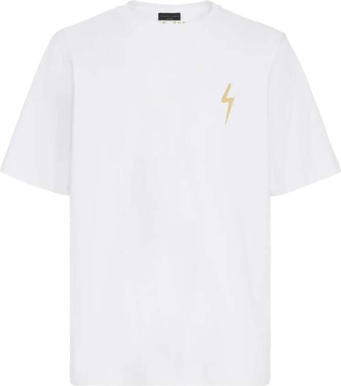 Giuseppe Zanotti T-shirt met geborduurd logo Wit