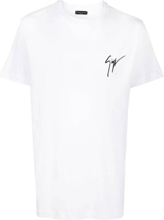 Giuseppe Zanotti T-shirt met logoprint Wit