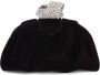 Giuseppe Zanotti Tobiko fluwelen clutch Zwart - Thumbnail 1