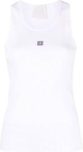 Givenchy 4G logo-embroidered tank top Wit