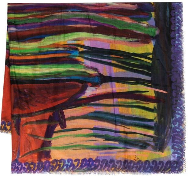 Givenchy Sjaal met abstracte print Veelkleurig
