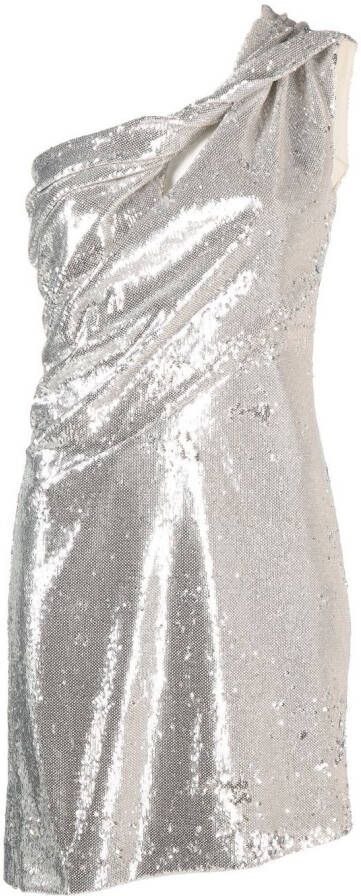Givenchy Asymmetrische jurk met pailletten Zilver