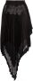 Givenchy Asymmetrische plooirok Zwart - Thumbnail 1