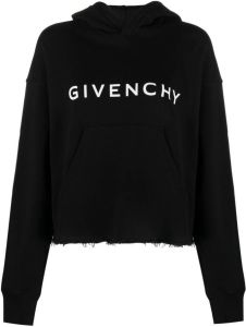 Givenchy Cropped hoodie Zwart