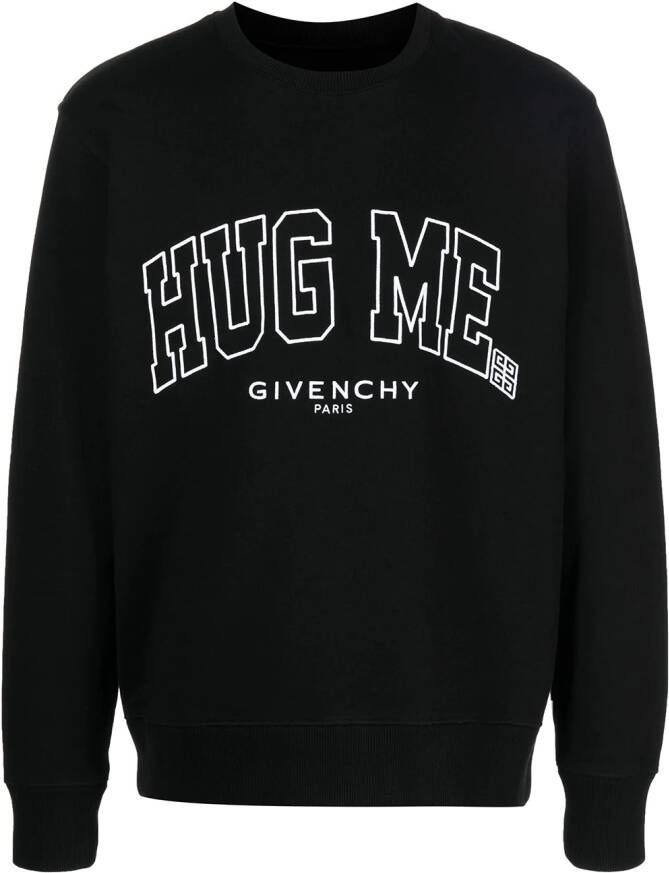 Givenchy Sweater met geborduurde tekst Zwart