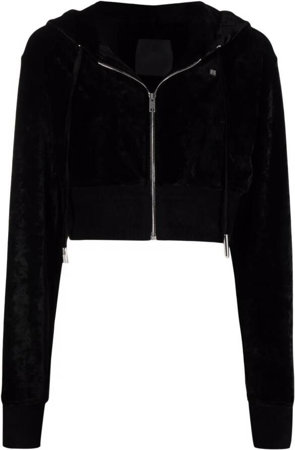 Givenchy Fluwelen hoodie Zwart