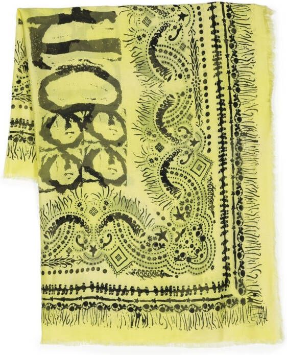 Givenchy Sjaal met grafische print Geel
