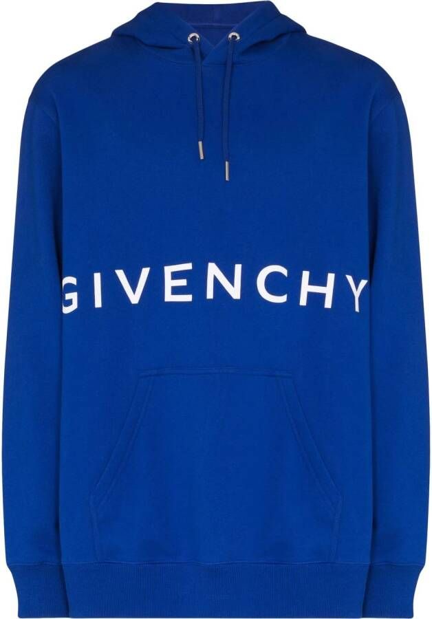 Givenchy Hoodie met logoprint Blauw