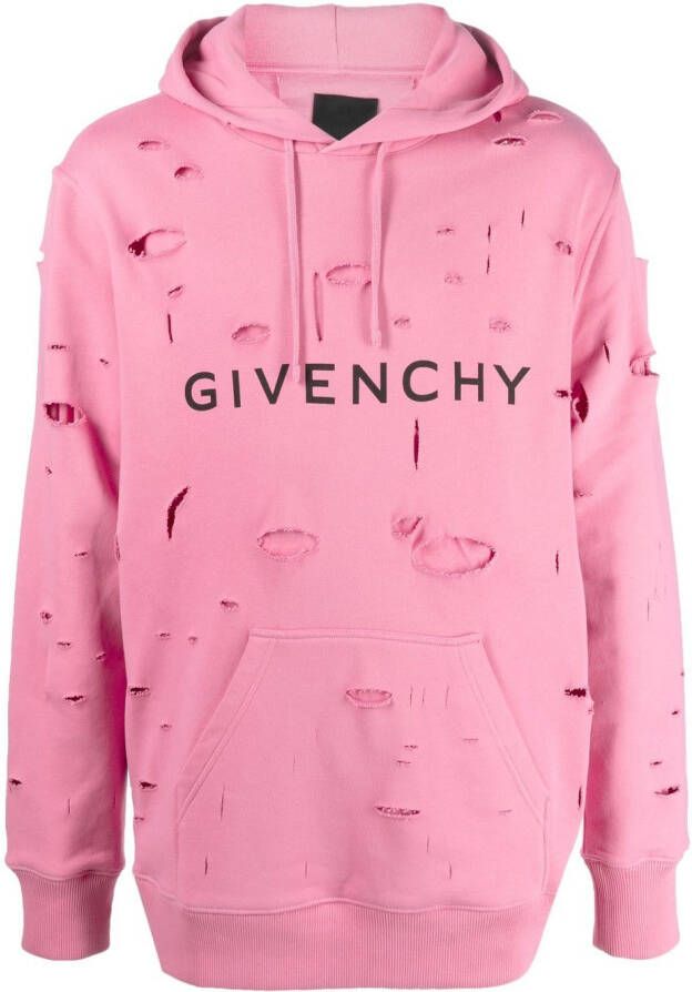 Givenchy Hoodie met logoprint Roze