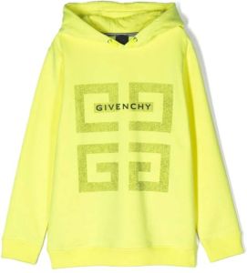 Givenchy Kids Hoodie met logoprint Geel