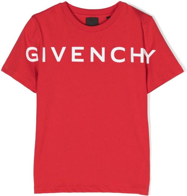 Givenchy Kids T-shirt met sterprint Rood