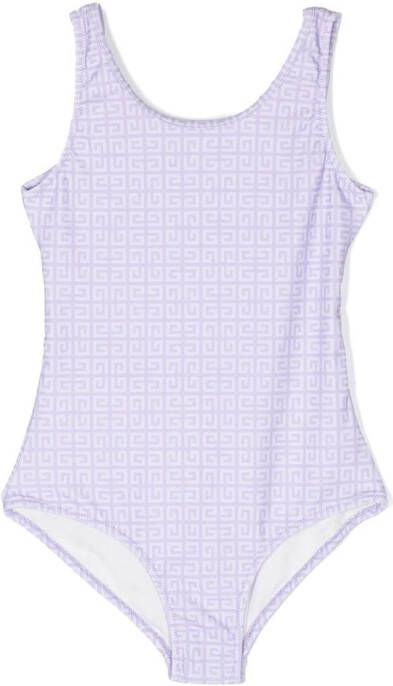 Givenchy Kids Badpak met logoprint Paars
