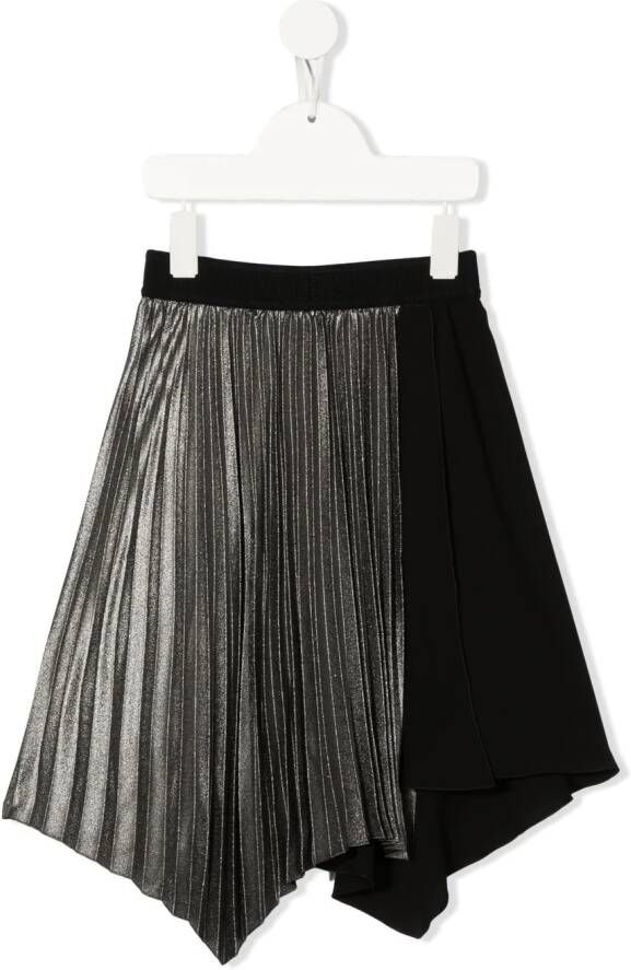 Givenchy Kids Asymmetrische plooirok Zwart
