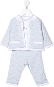 Givenchy Kids Baby cadeauset met logoprint Blauw
