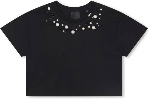 Givenchy Kids T-shirt verfraaid met kralen Zwart