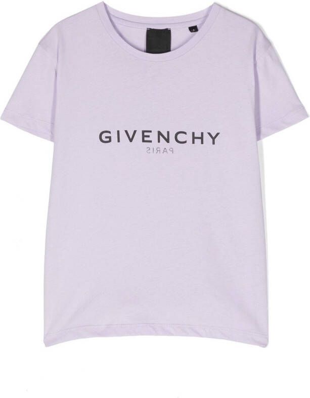 Givenchy Kids T-shirt met logo Paars