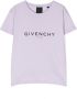 Givenchy Kids T-shirt met logo Paars - Thumbnail 1