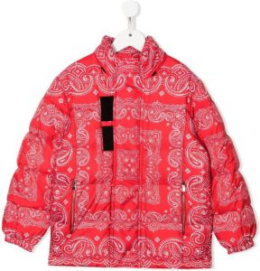 Givenchy Kids Donsjack met paisley-print Rood