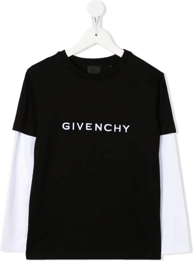 Givenchy Kids Gelaagd T-shirt Zwart