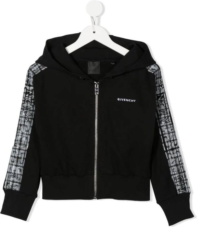 Givenchy Kids Hoodie met geborduurd logo Zwart