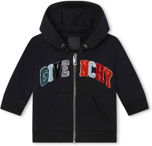 Givenchy Kids Hoodie met logopatch Zwart